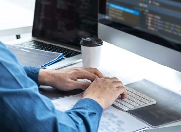 Professional Development programmer working in programming website a software and coding technology